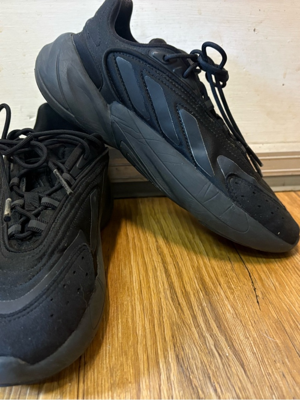 adidas Kids All-Black Athletic Sneakers - Low-Top Lace-Up